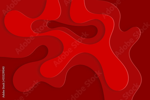 3D abstract red background , paper cut shapes. Vector design layout for business presentations, flyers, posters , celebrate, Chinese new year, leaflet, cover