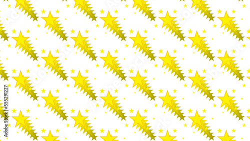 The vectors illustration seamless pattern of yellow star with shade style background