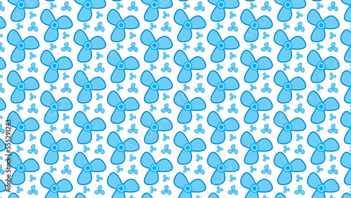 The vectors illustration seamless pattern of blue flower petals background