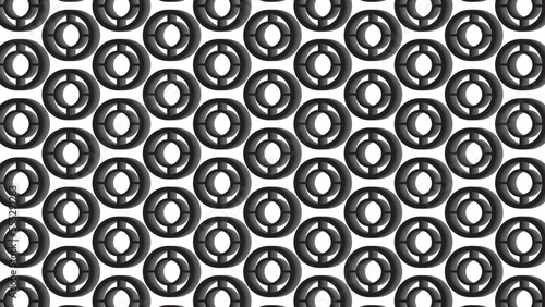 The vectors illustration seamless pattern of abstract black circle round point background