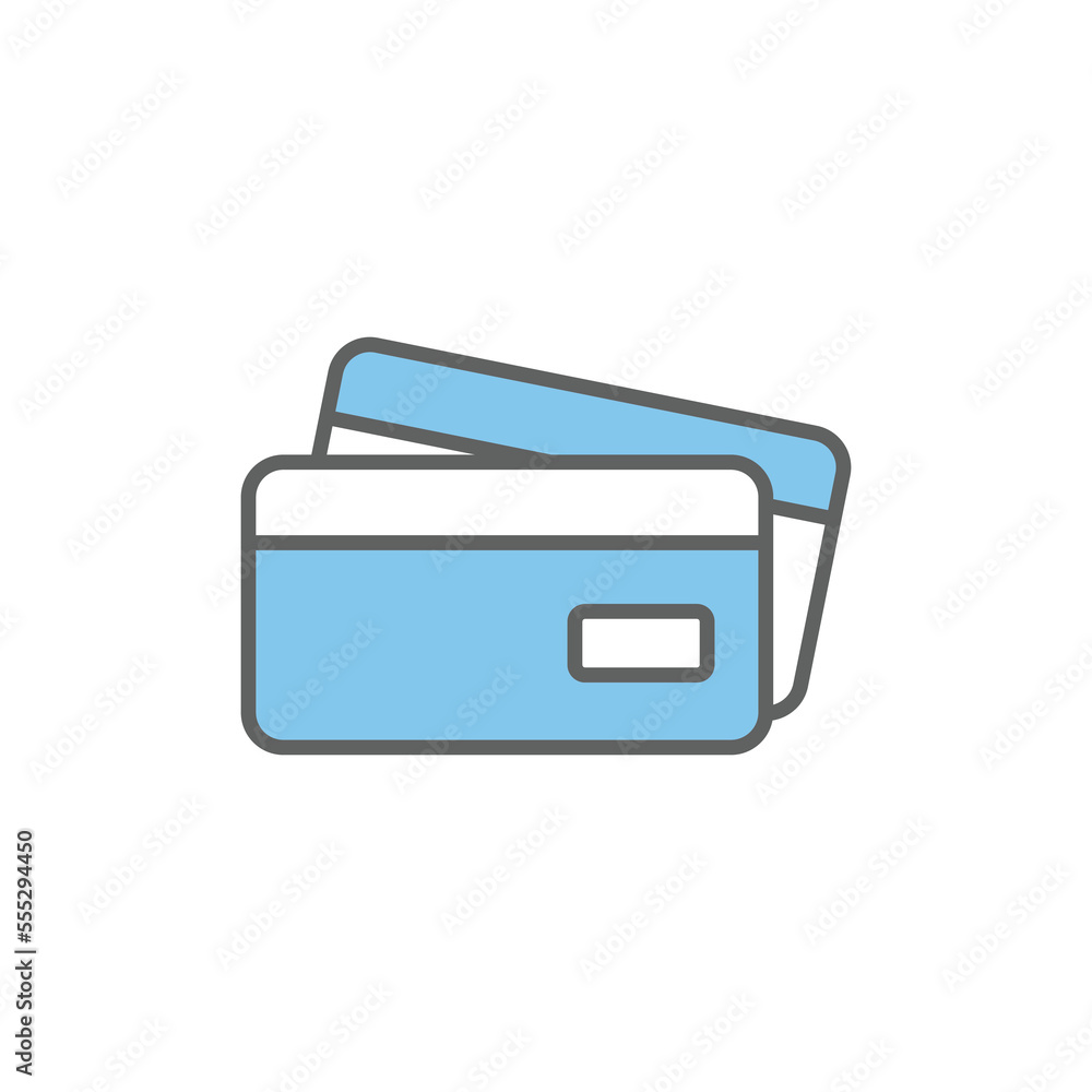 Credit card icon illustration. Two tone icon style. suitable for apps, websites, mobile apps. icon related to finance. Simple vector design editable Credit card icon illustration. Two tone icon style. suitable for apps, websites, mobile apps. icon related to finance. Simple vector design editable