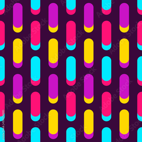 Seamless pattern with colorful geometric ornament.