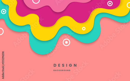 Abstract colorful modern elegant design background. abstract rainbow fluid shapeand and geometric background. illustration vector 10 eps.
