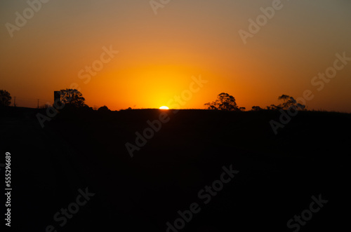 sunset over the field