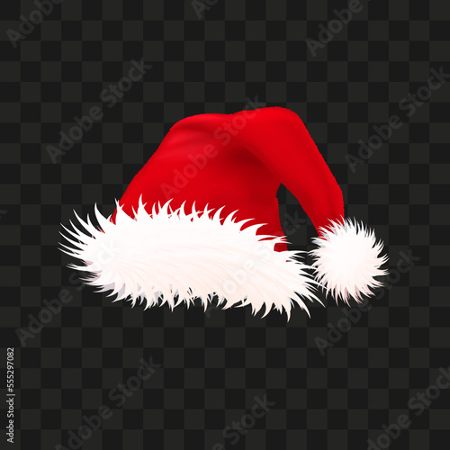 Santa hat vector art illustration