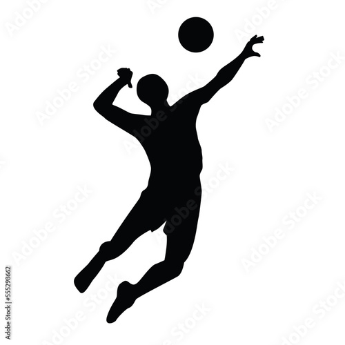 volley ball sport silhouette vector design