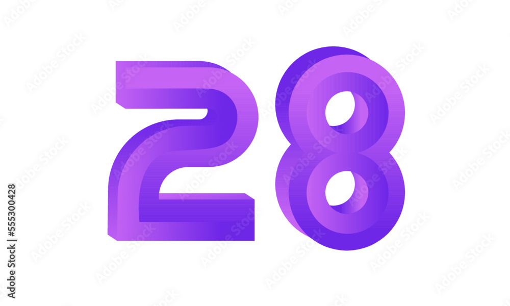 28 Number New Fresh Purple Business Logo 28 Number New Fresh Purple Business Logo