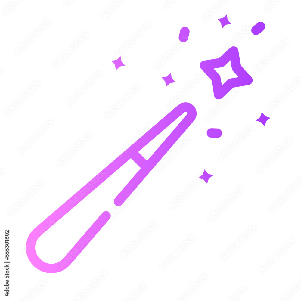 magic wand gradient icon magic wand gradient icon