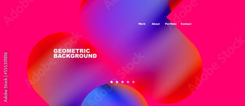 Abstract circles and round shapes landing page background. Vector Illustration For Wallpaper, Banner, Background, Card, Book Illustration, landing page. Pattern design concept