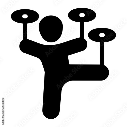 plates glyph icon