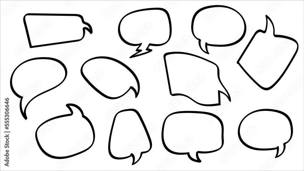 speech bubble message drawing vector illustration Stock Vector Adobe