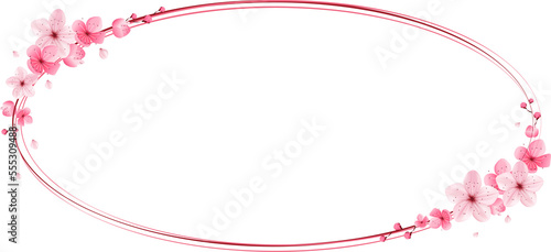 Cherry blossom frame, border