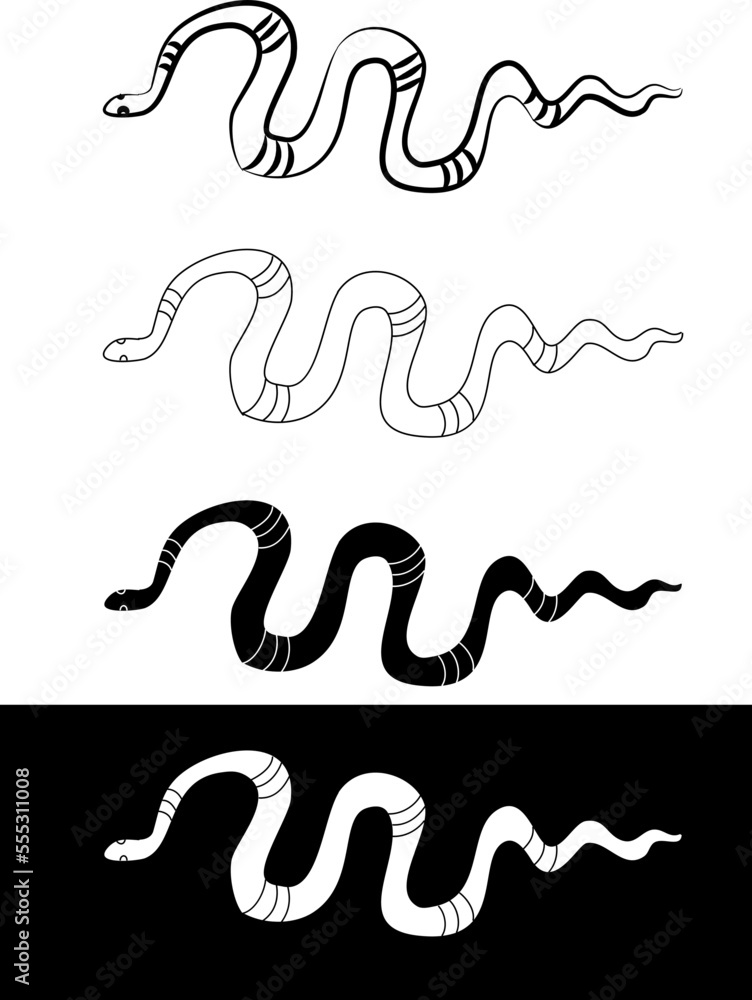 Hand drawn snake vector Illustration isolate on white background.Milk snake vector.Red snake vector.Lampropeltis triangulum vector.Sticker and hand drawn snake for tattoo. Hand drawn snake vector Illustration isolate on white background.Milk snake vector.Red snake vector.Lampropeltis triangulum vector.Sticker and hand drawn snake for tattoo.