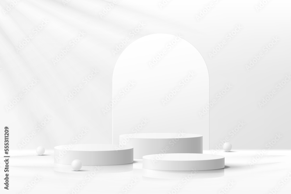 3d background products display podium scene with geometric platform stand to show cosmetic products. Stage showcase on pedestal display white studio 3d background products display podium scene with geometric platform stand to show cosmetic products. Stage showcase on pedestal display white studio