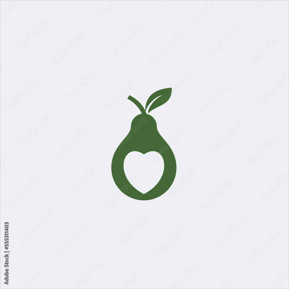 Avocado fruit abstract logo template. Avocado vector design. Health food logotype. Avocado fruit abstract logo template. Avocado vector design. Health food logotype.