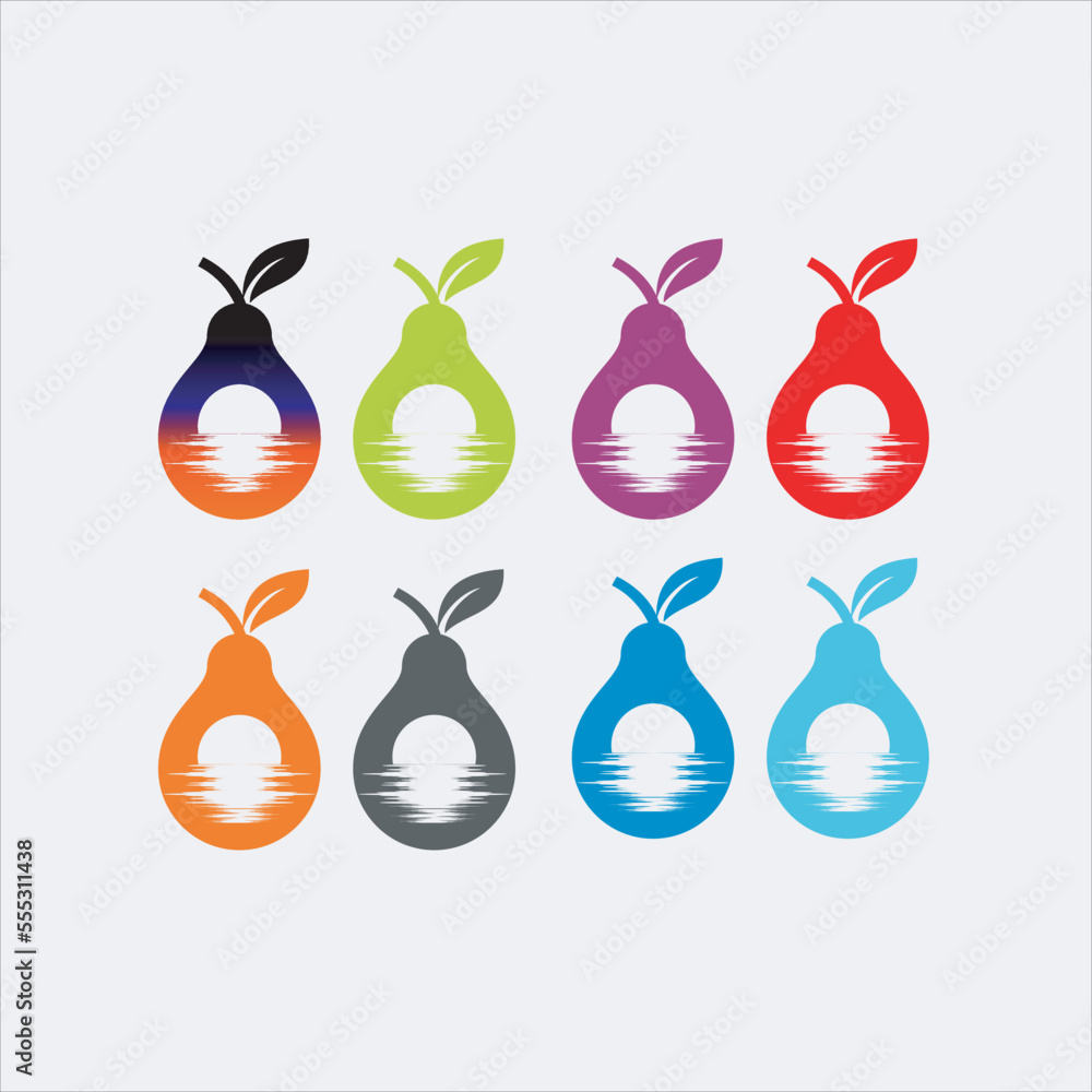 Avocado fruit abstract logo template. Avocado vector design. Health food logotype. Avocado fruit abstract logo template. Avocado vector design. Health food logotype.