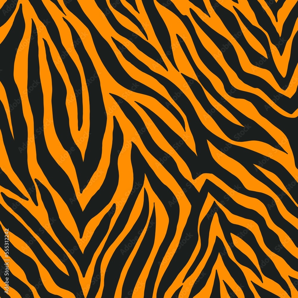 Seamless pattern with tiger stripes. Animal print.ชื่อ Seamless pattern with tiger stripes. Animal print.ชื่อ