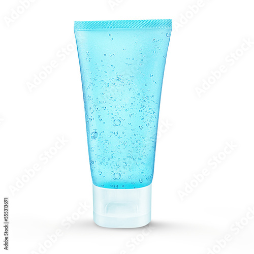 Cosmetic gel tube transparent