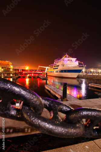 The Goodtime III during Christmas in Cleveland, Ohio