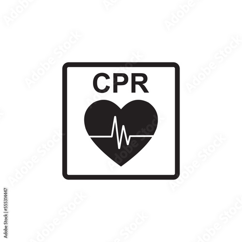 cpr icon , cardiograph icon vector