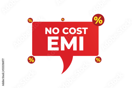 No cost emi payment design vector 