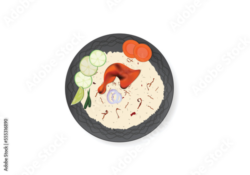 traditional murog pulao or chicken biriyani mouth watering dish 