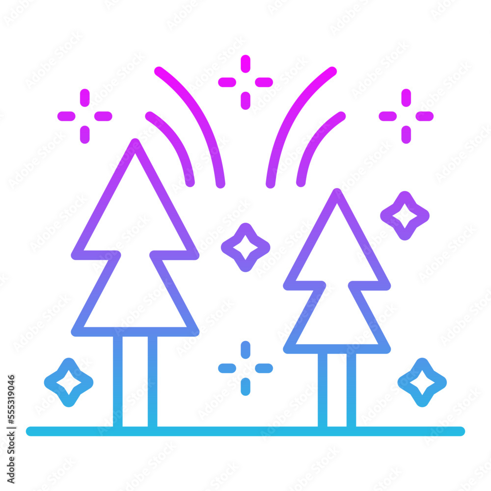 Celebration Line Gradient Icon Celebration Line Gradient Icon