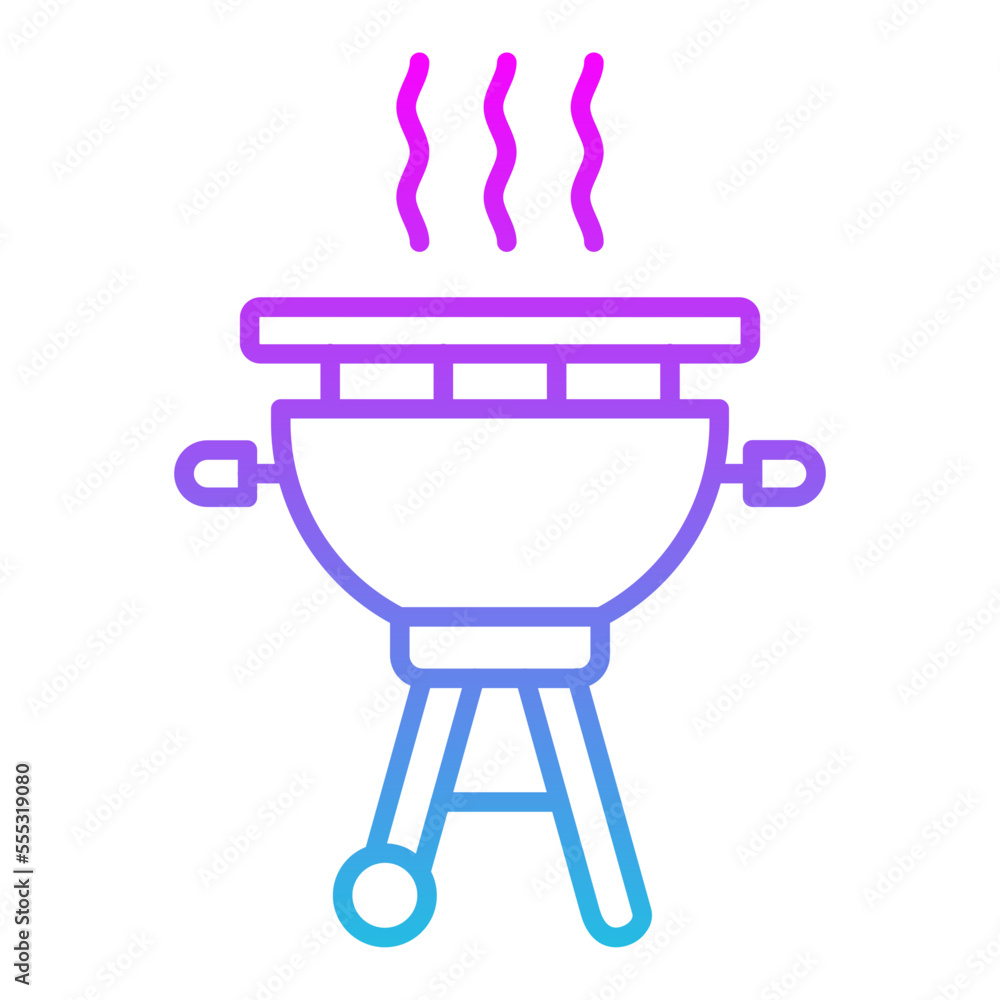 Barbecue Line Gradient Icon Barbecue Line Gradient Icon