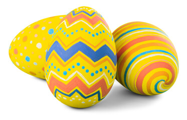 Easter eggs painted in different colors