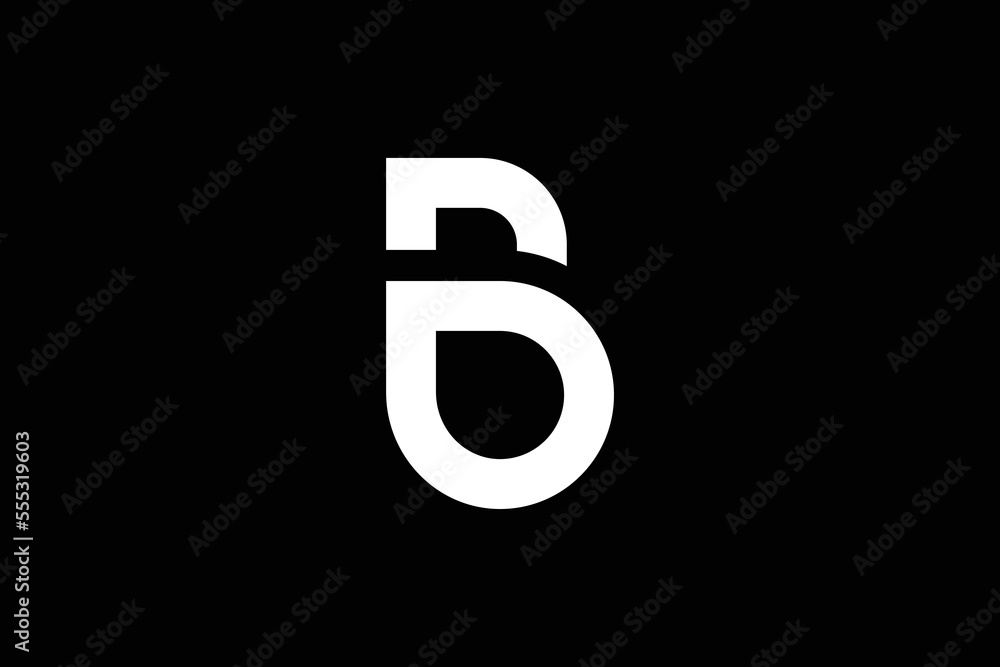 Minimal Awesome Trendy Professional Letter B Best Logo Design Template On Black Background Minimal Awesome Trendy Professional Letter B Best Logo Design Template On Black Background