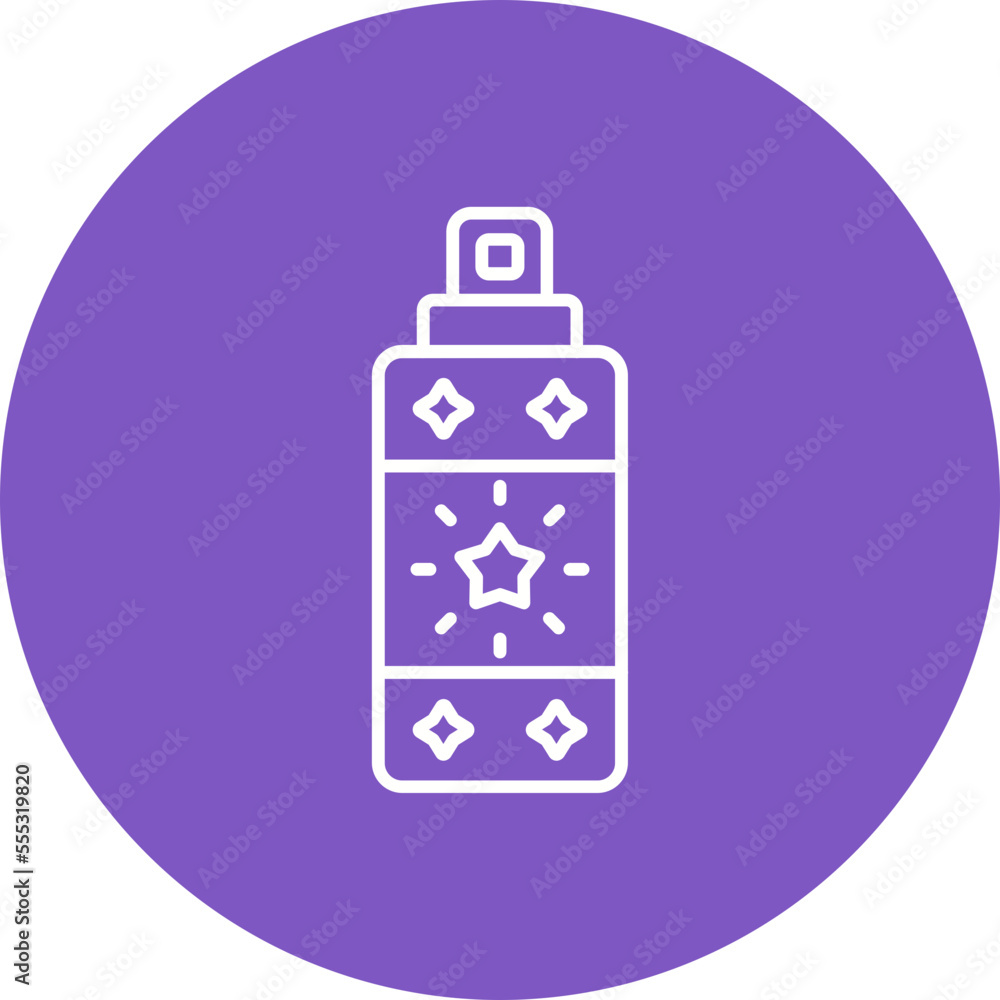 Spray Bottle Multicolor Circle Line Inverted Icon Spray Bottle Multicolor Circle Line Inverted Icon