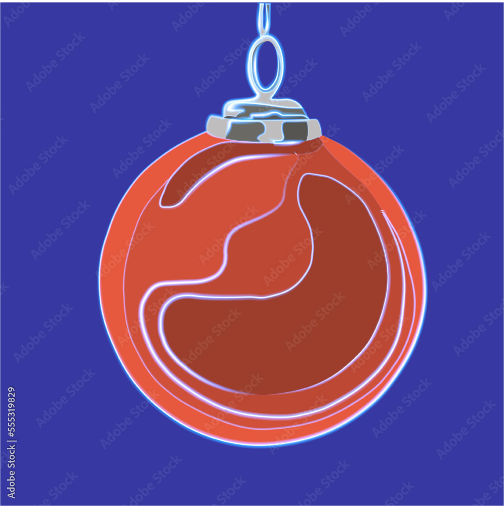 Vector isolated illustration of Christmas tree decoration. Vector isolated illustration of Christmas tree decoration.