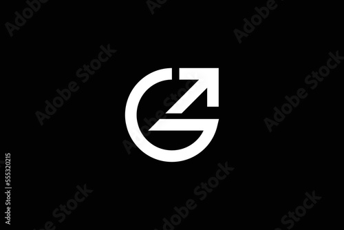 Minimal Awesome Trendy Professional Letter G Arrow Logo Design Template On White Background