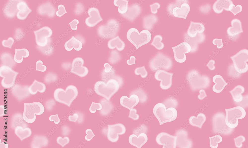 white heart bokeh on pink background white heart bokeh on pink background