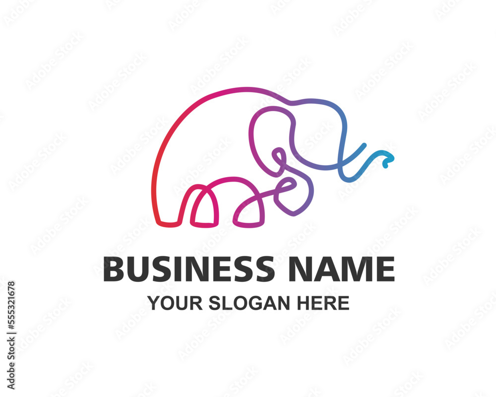 elephant logo design
