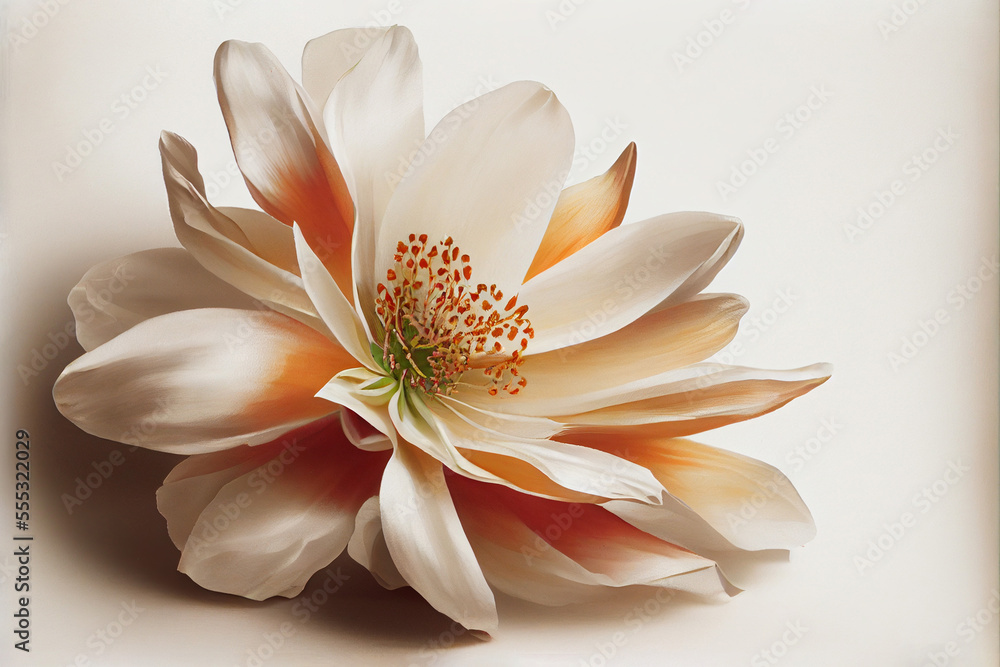 Elegant smooth satin silky flower illustration