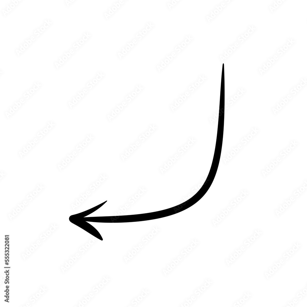 Hand draw arrow icon. Hand draw arrow icon.