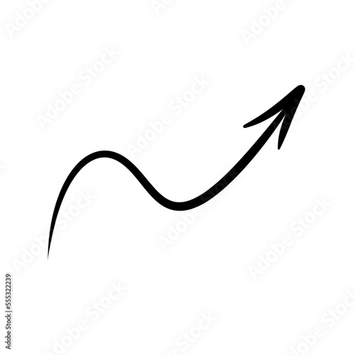 Hand draw arrow icon.