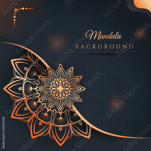 Luxury mandala background with golden arabesque .decorative mandala for print, poster, cover, brochure, flyer, banner.