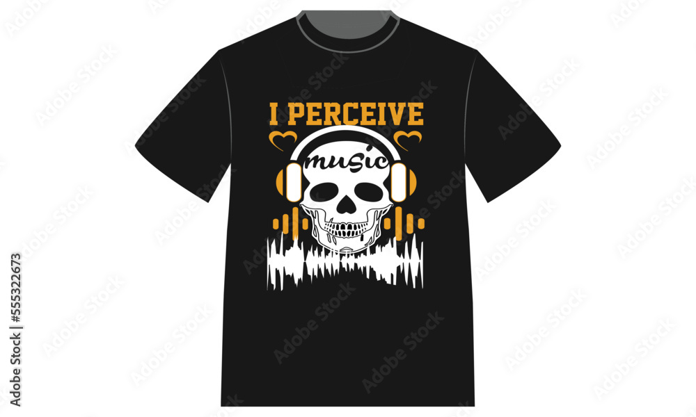 Skull Music t-shirt design Skull Music t-shirt design