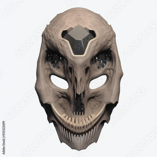Alien skull mask. Digital i...