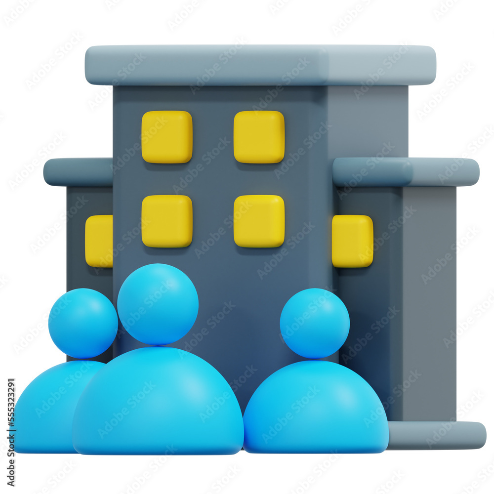 Fotografie company 3d render icon illustration