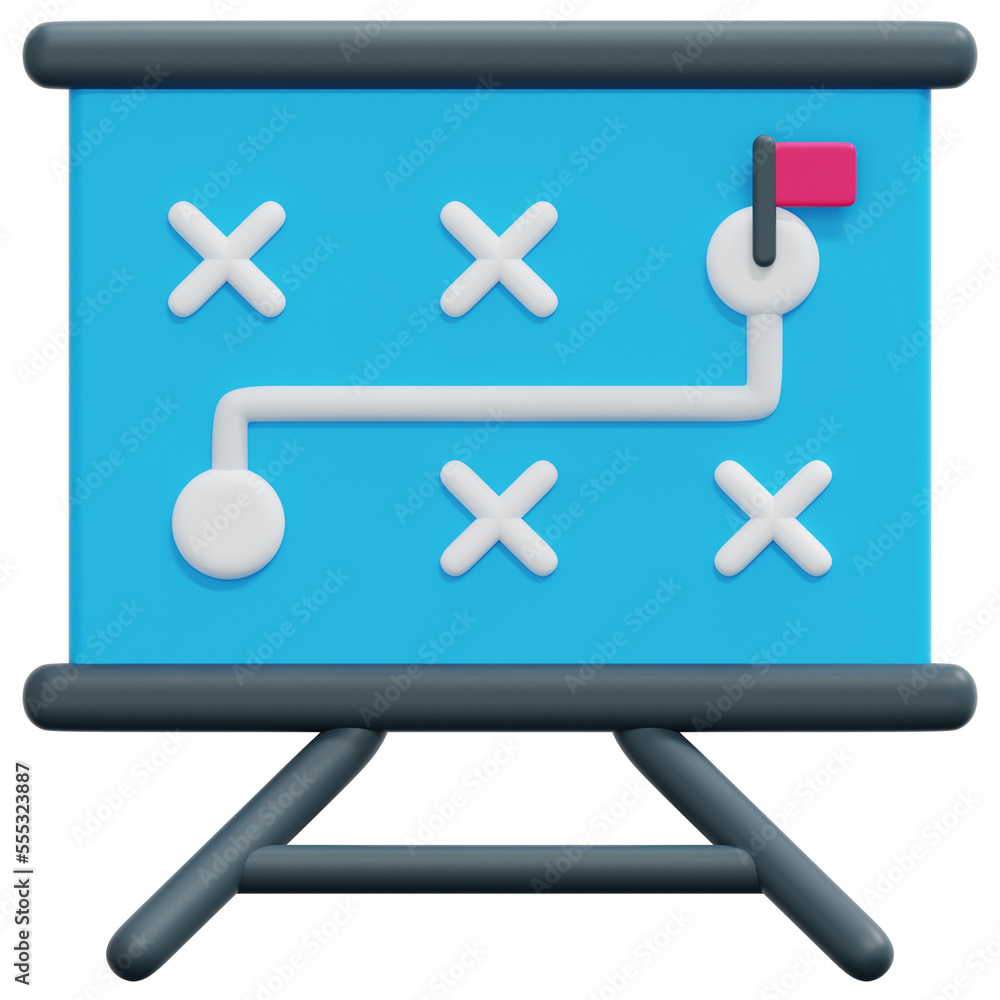 marketing strategy 3d render icon illustration marketing strategy 3d render icon illustration