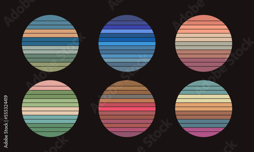 set of colorful easter eggs vector