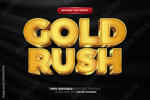 Gold Rush 3d editable text effect