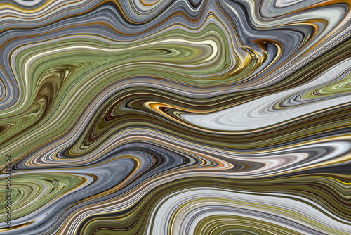 Wavy line textured seamless multicolor fluid marble background