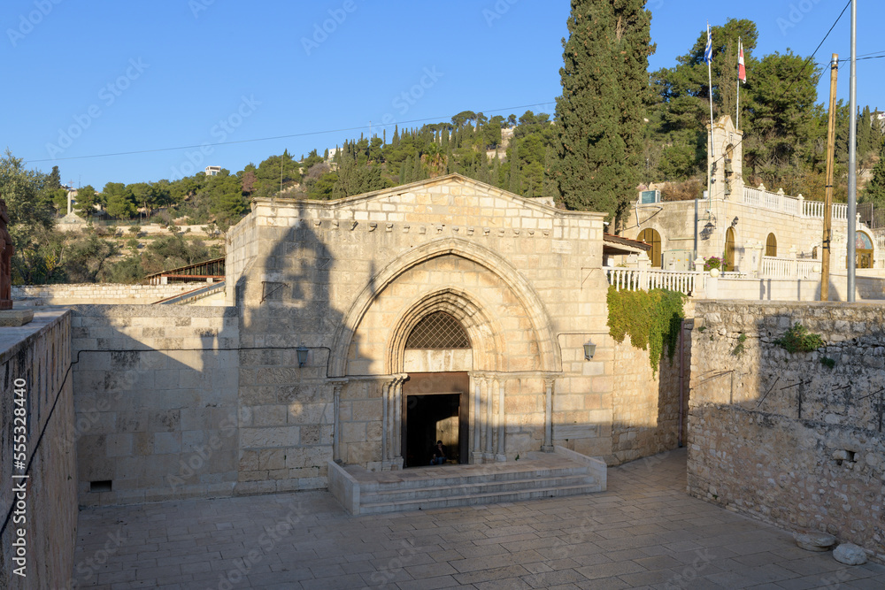 Tomb of the Virgin Mary or Church of the Sepulchre of Saint Mary. A Christian tomb in the Kidron Valley. Mount of Olives, Jerusalem,