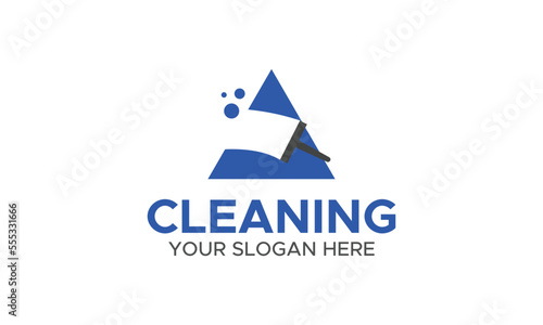 A letter Modern home cleaning services logo	