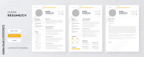 Minimalist Resume and Cover Letter Set	