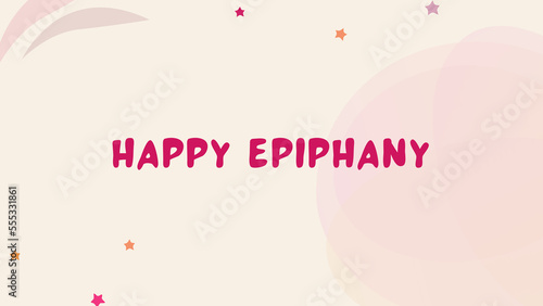 happy Epiphany wish with waivy colourful background © evan-studios